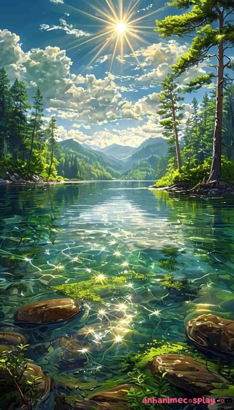 ảnh phong cảnh anime hồ